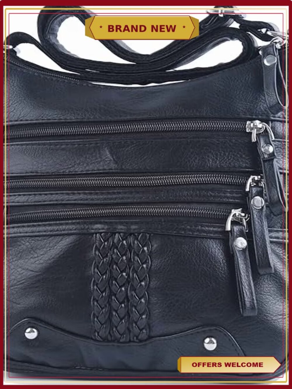 Crossbody Purse for Women Soft PU Leather Shoulder Bag Top Handle Satchel